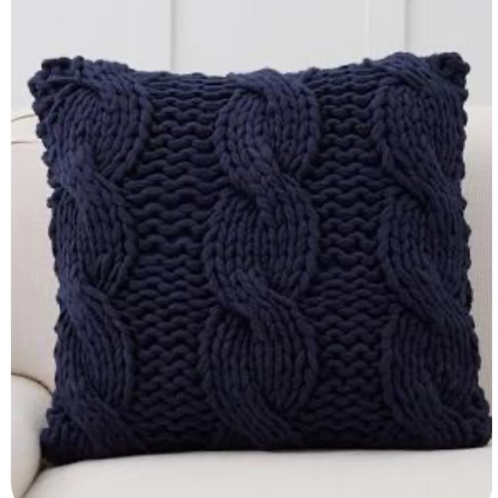 COPY - Pottery Barn Chunky Knit Navy Pillow